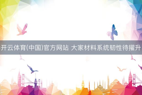 开云体育(中国)官方网站 大家材料系统韧性待擢升