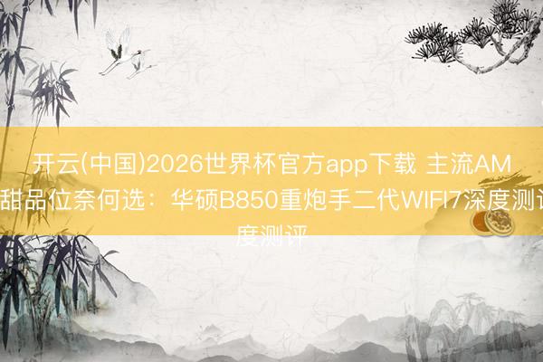 开云(中国)2026世界杯官方app下载 主流AM5甜品位奈何选：华硕B850重炮手二代WIFI7深度测评