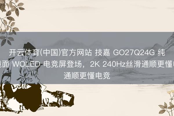 开云体育(中国)官方网站 技嘉 GO27Q24G 纯黑镜面 WOLED 电竞屏登场，2K 240Hz丝滑通顺更懂电竞
