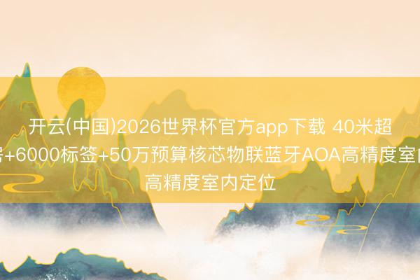 开云(中国)2026世界杯官方app下载 40米超高厂房+6000标签+50万预算核芯物联蓝牙AOA高精度室内定位
