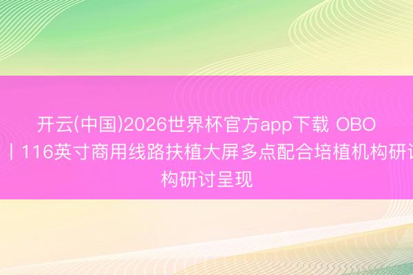 开云(中国)2026世界杯官方app下载 OBOO鸥柏丨116英寸商用线路扶植大屏多点配合培植机构研讨呈现