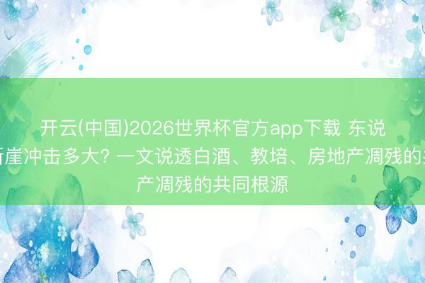 开云(中国)2026世界杯官方app下载 东说念主口断崖冲击多大? 一文说透白酒、教培、房地产凋残的共同根源